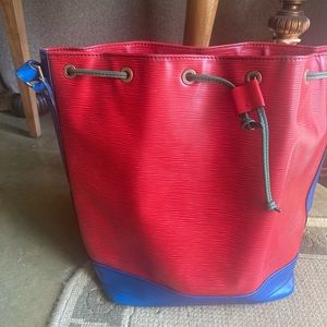 Vintage Louis Vuitton- Noe Leather- Large Drawstring Tote- Refurbished